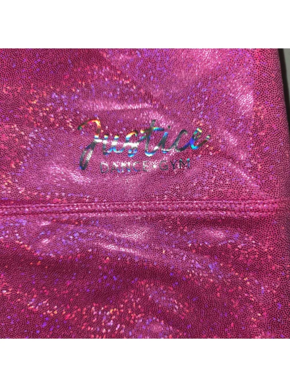 Justice Girls 12/14 Dance & Gym Sparkle Shorts Hot Pink 4402